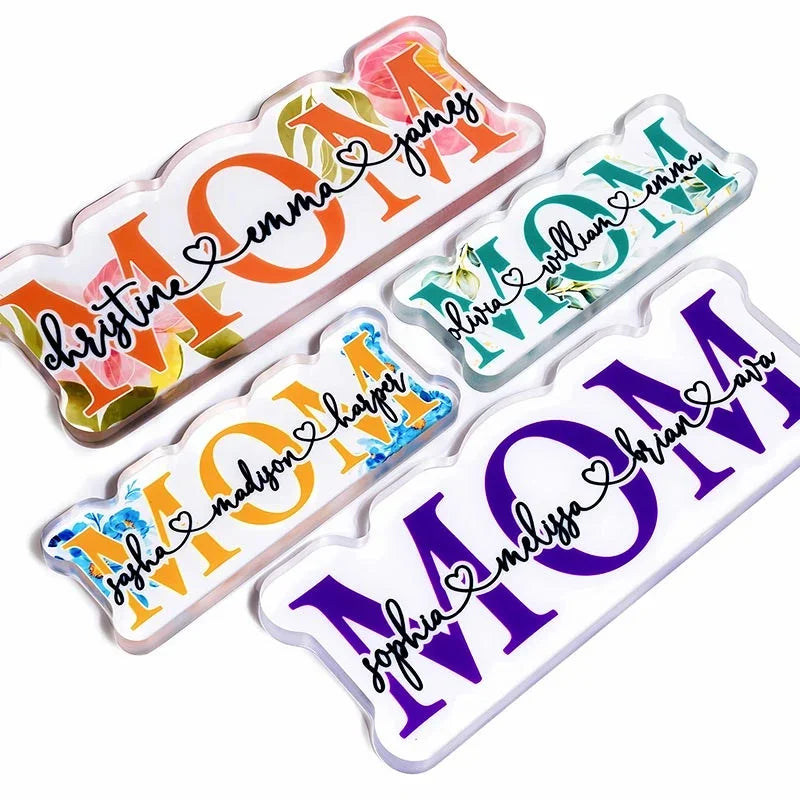Custom Mom Letter Color Sign, Gift for Mom - GiftShire