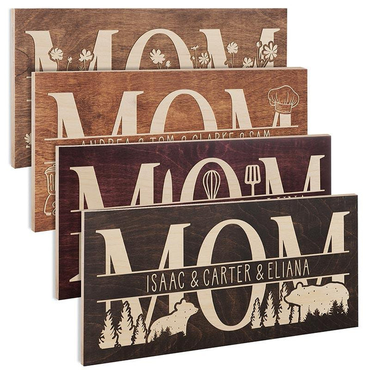 Custom Mom Sign With Names - GiftShire