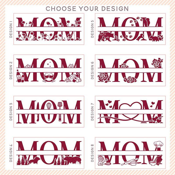 Custom Mom Sign With Names - GiftShire
