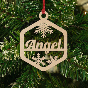 Custom Name Cutout Wooden Ornament - GiftShire