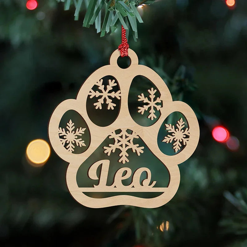 Custom Name Cutout Wooden Ornament - GiftShire