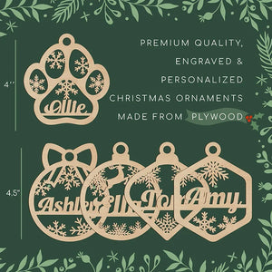 Custom Name Cutout Wooden Ornament - GiftShire