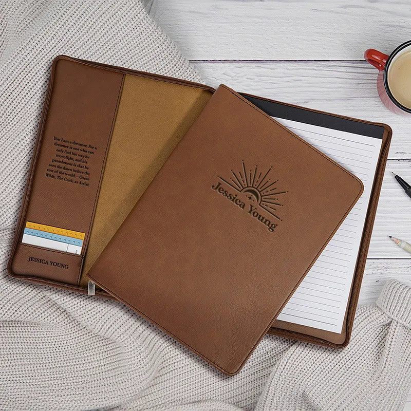 Personalized Padfolio with Logo, Name & Inside Message