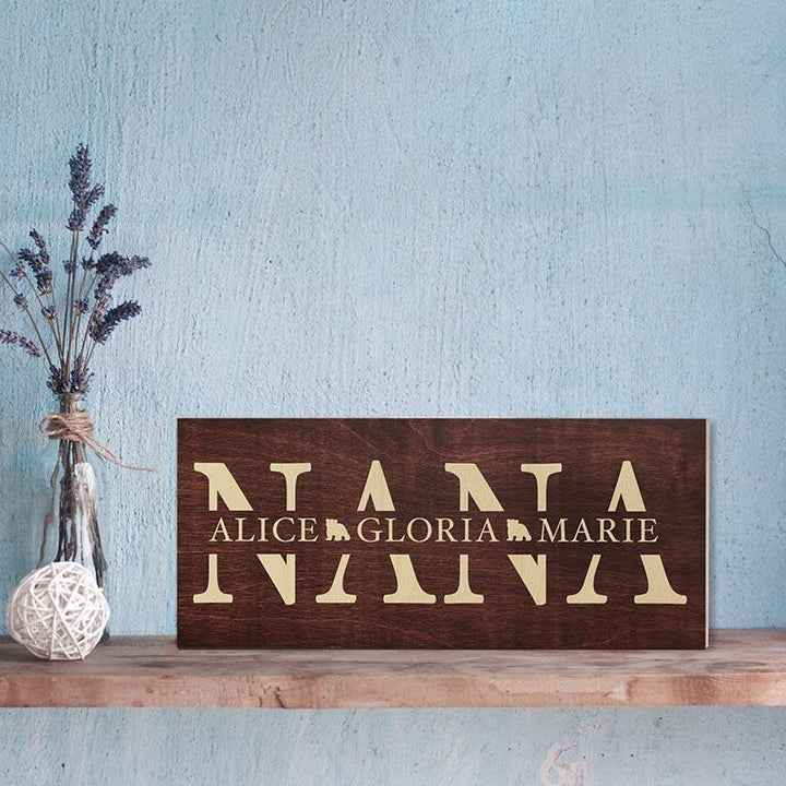 Custom Nana Name Sign - GiftShire