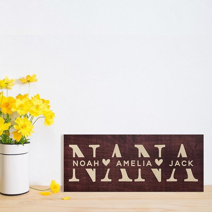 Custom Nana Name Sign - GiftShire