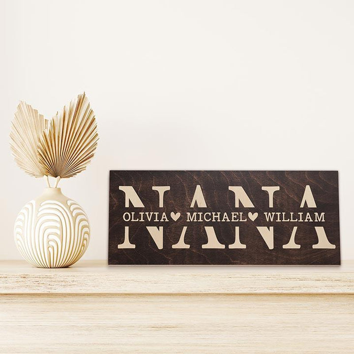 Custom Nana Name Sign - GiftShire