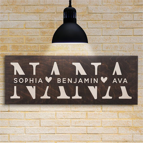 Custom Nana Name Sign - GiftShire