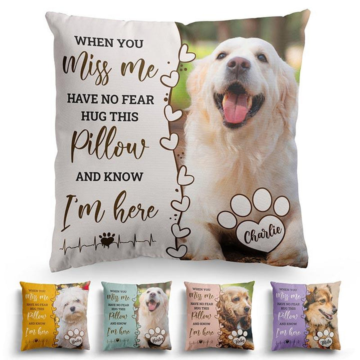 Custom Pet Pillow, Pet Memorial Gift - GiftShire