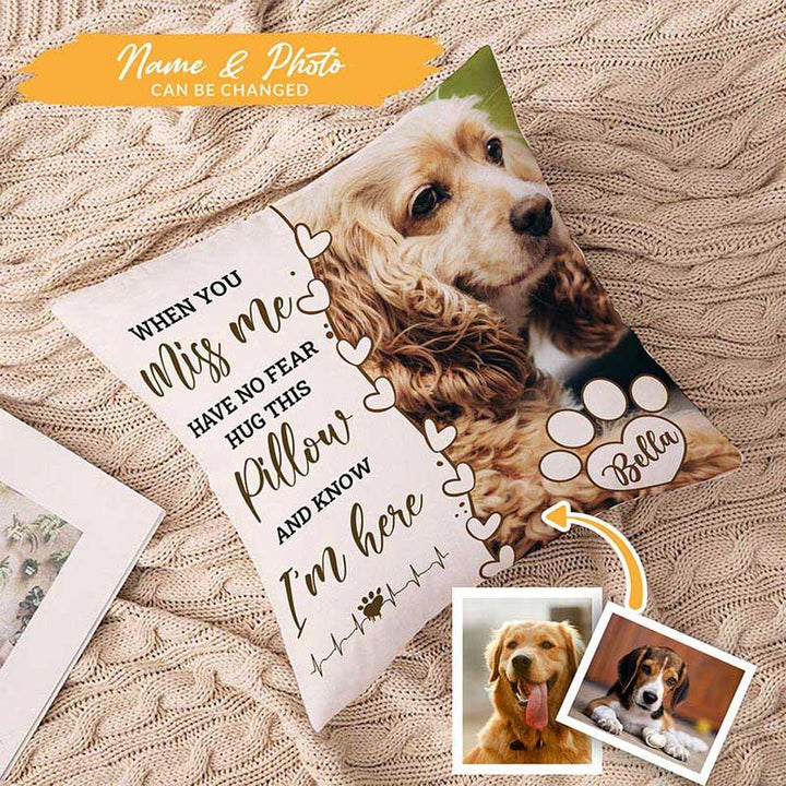 Custom Pet Pillow, Pet Memorial Gift - GiftShire