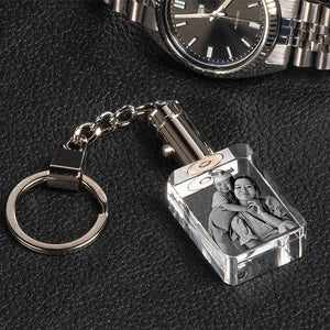Personalized 3D Crystal Photo Keychain with Led Light - GiftShire