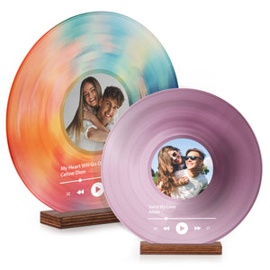 Custom Photo Engraved Music Record Plaque - GiftShire