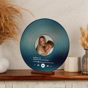 Custom Photo Engraved Music Record Plaque - GiftShire