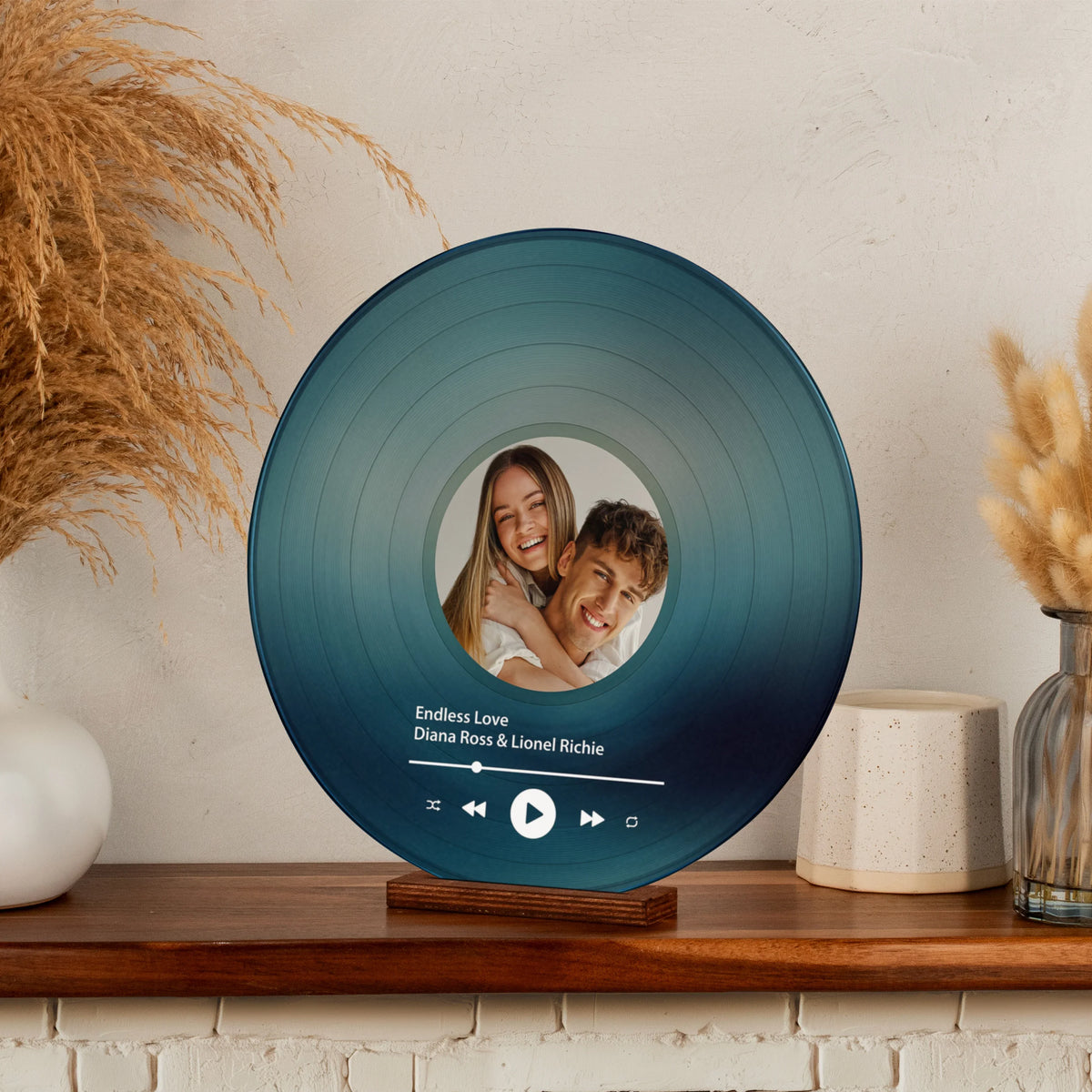 Custom Photo Engraved Music Record Plaque - GiftShire