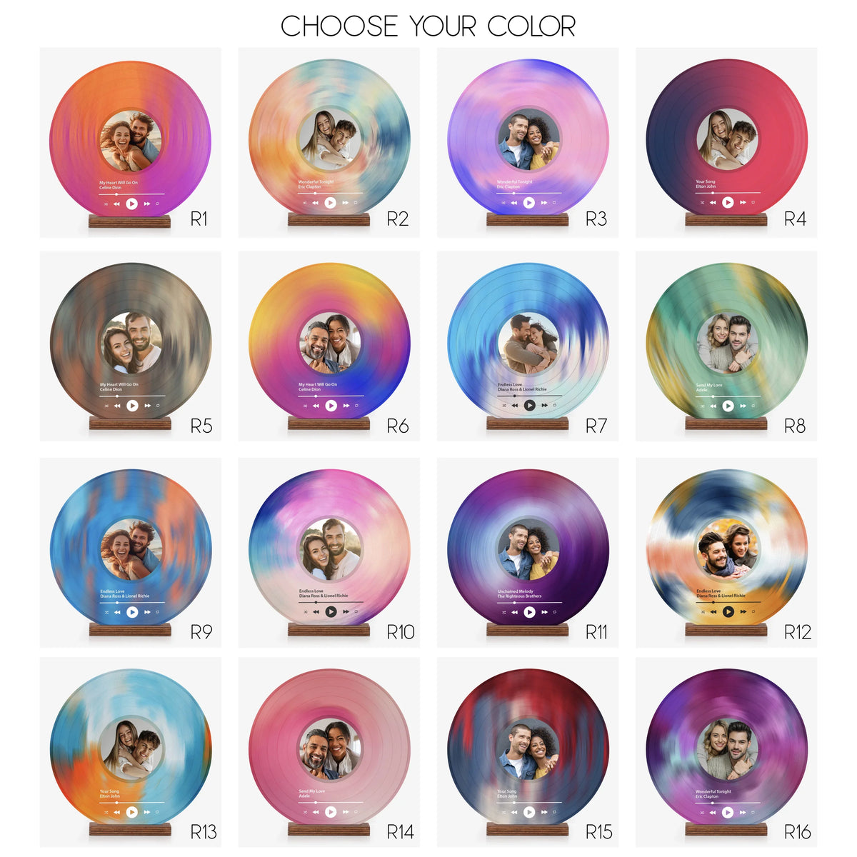 Custom Photo Engraved Music Record Plaque - GiftShire