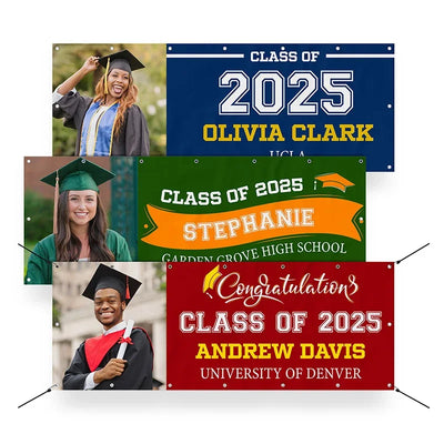 Custom Photo Graduation Banner with School Name
