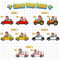 Custom Photo Kids Face Car, Truck, Train Gift Vehicle Magnet