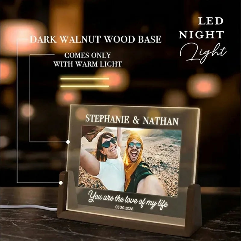 Custom Photo Night Light – Gifts for Couples