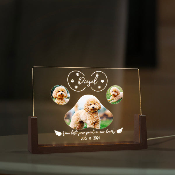 Custom Photo Pet Memorial Night Light - Forever in Our Hearts