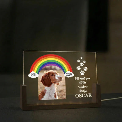 Custom Photo Pet Memorial Night Light - Forever in Our Hearts