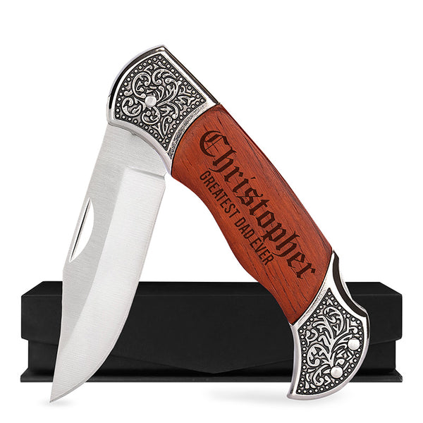 Custom Pocket Size Buck-Style Lockback Folding Knife - GiftShire