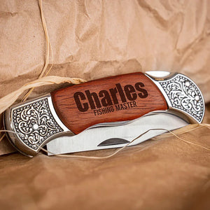 Custom Pocket Size Buck-Style Lockback Folding Knife - GiftShire
