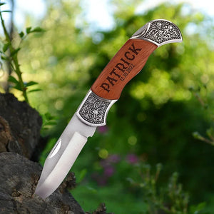 Custom Pocket Size Buck-Style Lockback Folding Knife - GiftShire