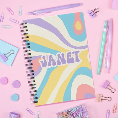 Custom Retro Journal for Her Groovy Vibe