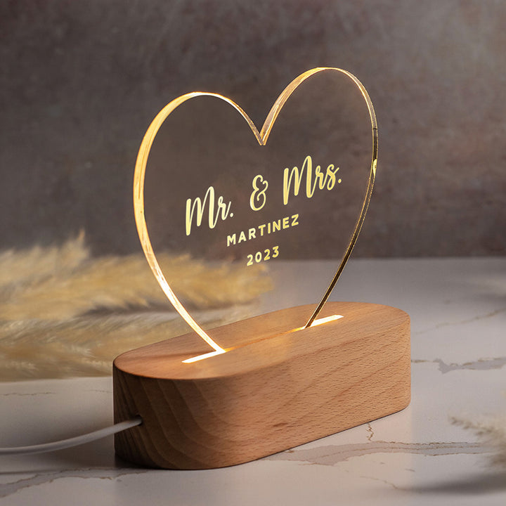 Custom Romantic Gifts for Valentine’s Day – Heart Shape Night Light