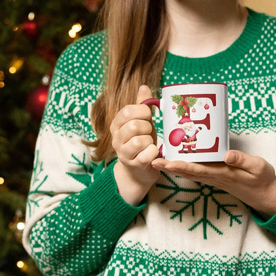 Custom Santa Initial Christmas Mug - 11oz & 15oz Ceramic