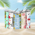 Custom Skinny Tumblers with Summer Fruits – 20 Oz Stainless Steel Tumblers