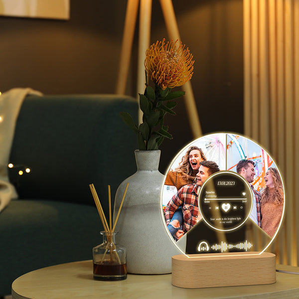 Custom Spotify Couple Night Light with Your Photo