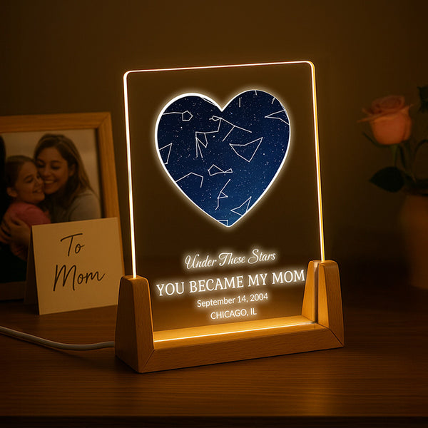 Custom Star Map Night Light-We Met Under These Stars