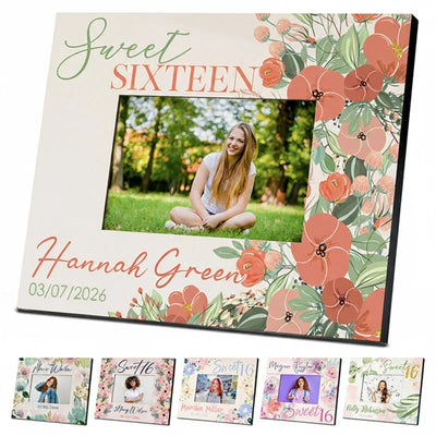 Custom Sweet 16 Picture Frames – Floral Design