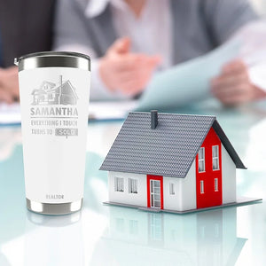 Custom Tumbler Gift for Realtors with Real Estate Agent Logo - GiftShire