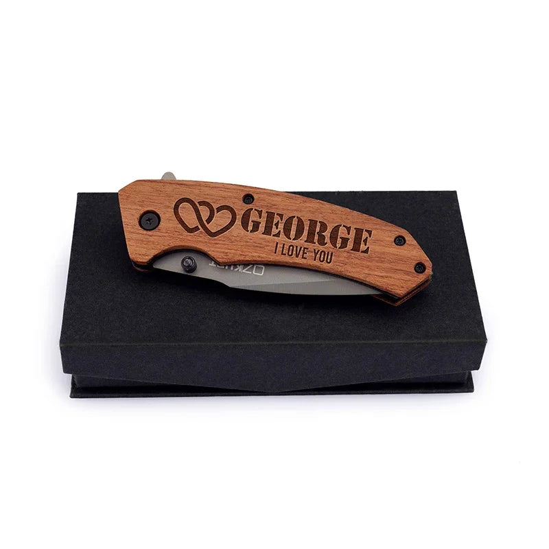 Custom Valentines Engraved Pocket Knife for Men - GiftShire