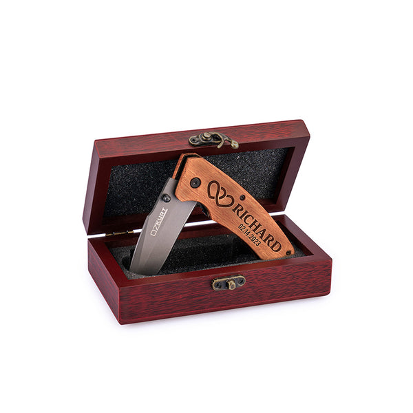 Custom Valentines Engraved Pocket Knife for Men - GiftShire