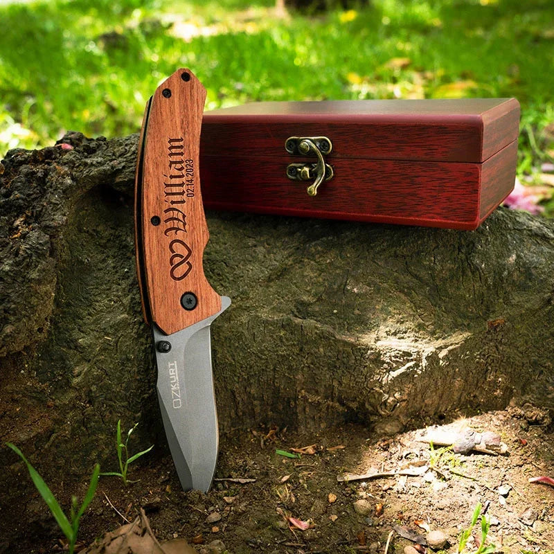 Custom Valentines Engraved Pocket Knife for Men - GiftShire