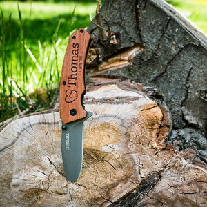 Custom Valentines Engraved Pocket Knife for Men - GiftShire