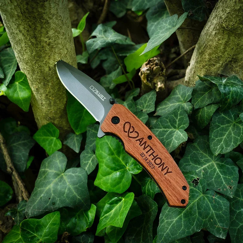 Custom Valentines Engraved Pocket Knife for Men - GiftShire