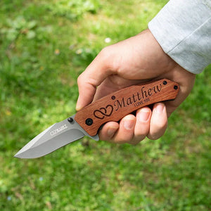 Custom Valentines Engraved Pocket Knife for Men - GiftShire