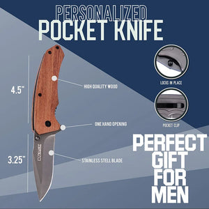 Custom Valentines Engraved Pocket Knife for Men - GiftShire