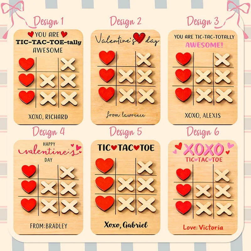 Custom Valentine's Tic Tac Toe Game: The Courts of Love