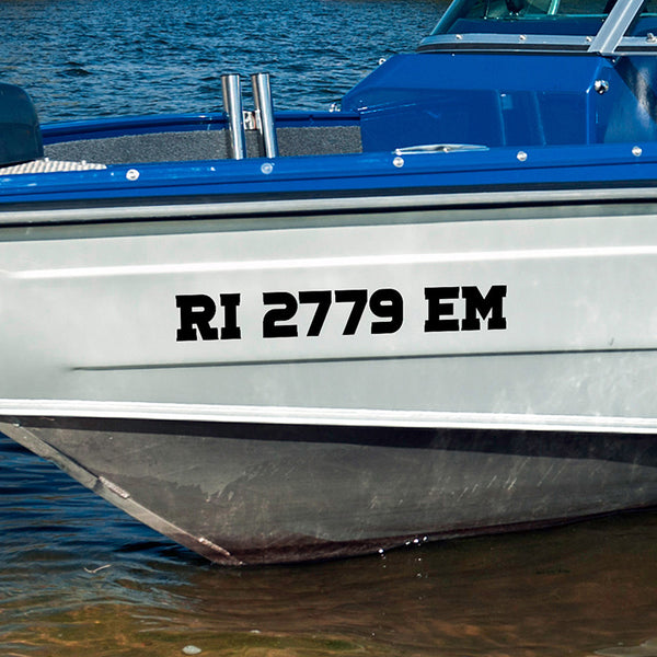 Custom Vinyl Boat Registration Numbers – Made To Order