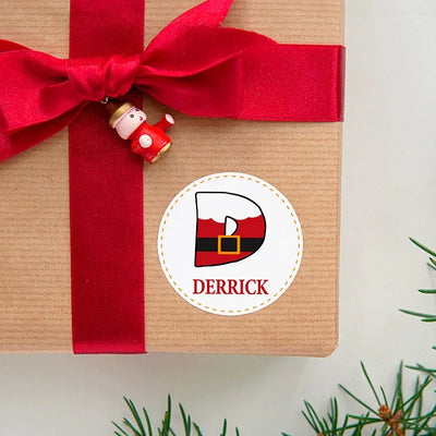 Custom Vinyl Name Labels for Christmas Gift Box