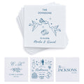 Custom Wedding Napkins with Names and Date