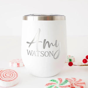 Custom Wine Tumbler - Stainless Steel Safe to Drink - GiftShire