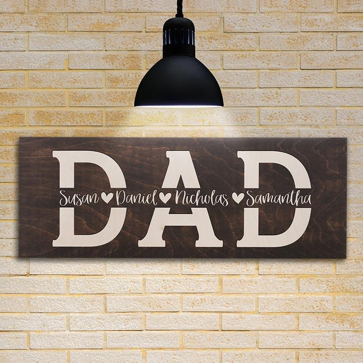 Custom Wooden Dad Sign - GiftShire