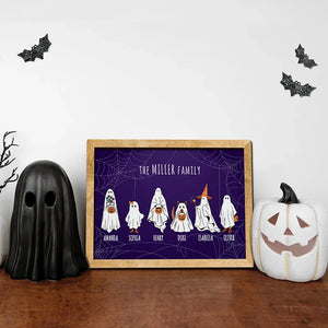 Custom Wooden Frame Ghost Family Sign - GiftShire
