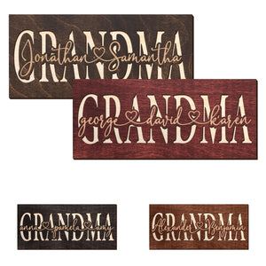 Custom Wooden Grandma Sign - GiftShire