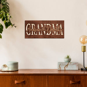 Custom Wooden Grandma Sign - GiftShire